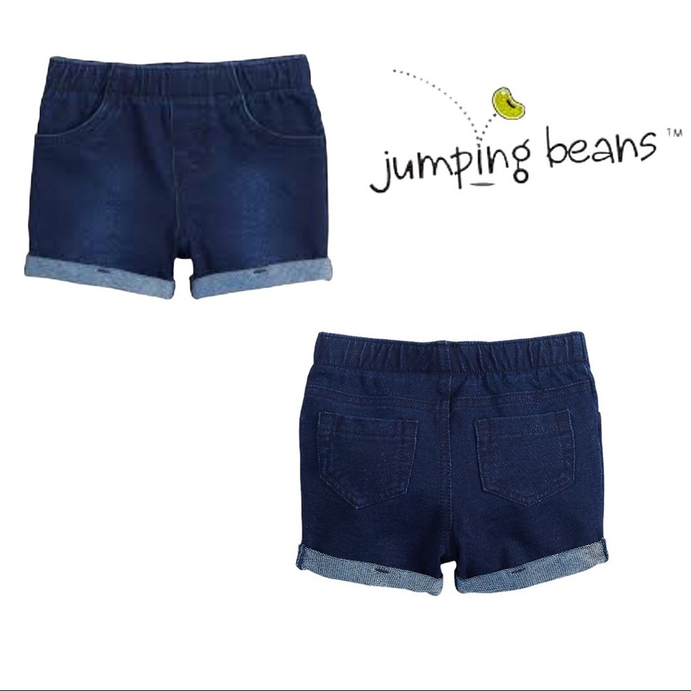 NWT Jumping Bean Baby Girl Cuffed Jegging Shorts